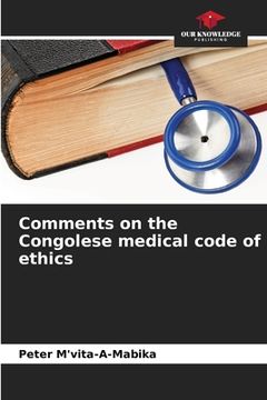 portada Comments on the Congolese medical code of ethics (en Inglés)