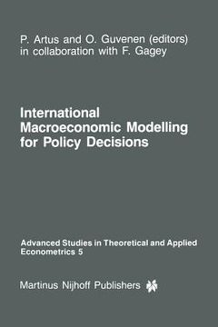 portada International Macroeconomic Modelling for Policy Decisions (in English)