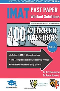 portada Imat Past Paper Worked Solutions: 2011 - 2017, Detailed Step-By-Step Explanations for Over 500 Questions, Imat, Uniadmissions 
