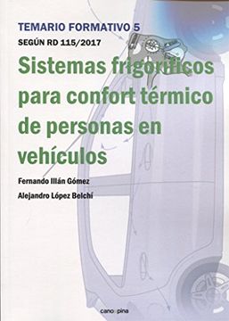 portada Sistemas frigoríficos para confort térmico de personas en vehículos.: Temario formativo 5
