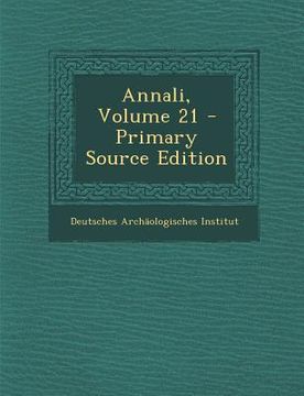 portada Annali, Volume 21 (in Italian)