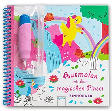 portada Ausmalen mit dem Magischen Pinsel. Einhörner: Malbuch mit Wassertankpinsel für Kinder ab 3 Jahren (in German)