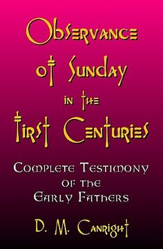 portada observance of sunday in the first centuries (in English)