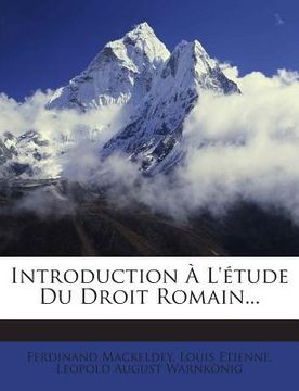 portada Introduction À L'étude Du Droit Romain... (en Francés)