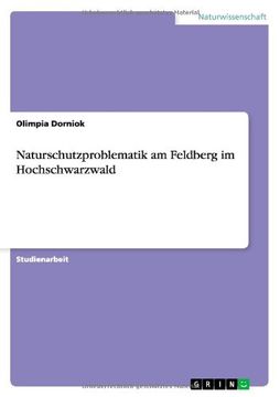 portada Naturschutzproblematik am Feldberg im Hochschwarzwald