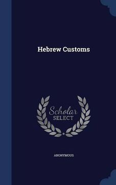 portada Hebrew Customs