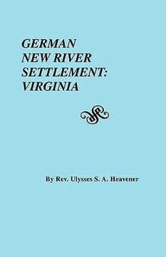 portada german new river settlement: virginia (en Inglés)