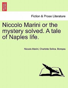 portada niccolo marini or the mystery solved. a tale of naples life. (en Inglés)