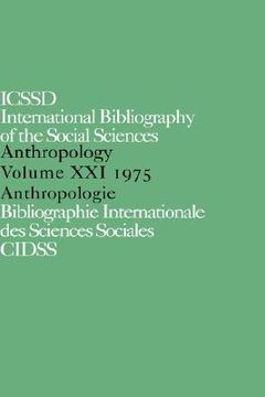 portada ibss: anthropology: 1975 vol 21 (en Inglés)