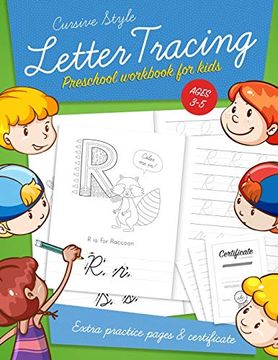 portada Letter Tracing Preschool Workbook for Kids Ages 3-5: Learn to Write Activity Workbooks, abc Alphabet Writing Paper Lines. Kindergarten Preschoolers. Practice. Ideal Learning for 3-5 Year Olds. (en Inglés)