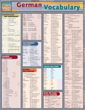portada German Vocabulary (Quickstudy Reference Guides - Academic) (in English)