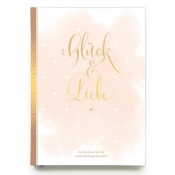 portada Gästebuch Hochzeit in Gold| Hochzeitsbuch für Gäste mit Gold-Veredelung | Hardcover, 128 Seiten mit Leseband | Gästebuch Hochzeit mit Fragen (en Alemán)