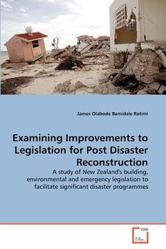 portada examining improvements to legislation for post disaster reconstruction (in English)