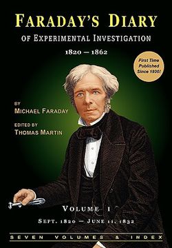 portada faraday's diary of experimental investigation - 2nd edition, vol. 1