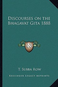 portada discourses on the bhagavat gita 1888 (en Inglés)