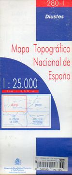 portada mapa topográfico nacional de españa. escala 1:25.000. 280-i. diustes.