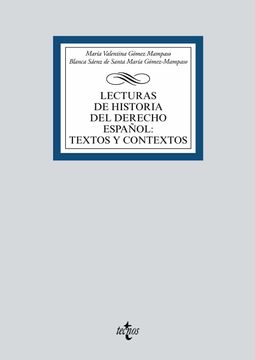 portada Lecturas de Historia del Derecho Español: Textos y Contextos