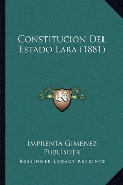 portada Constitucion del Estado Lara (1881)