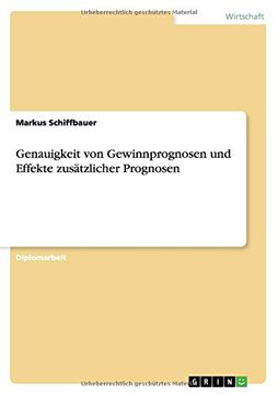portada Genauigkeit von Gewinnprognosen und Effekte zusätzlicher Prognosen (German Edition)