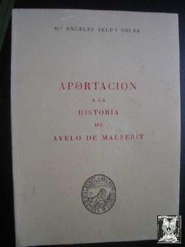 portada Aportacion a la Historia de Ayelo de Malferit