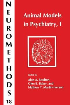 portada Animal Models in Psychiatry, I (en Inglés)