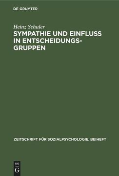 portada Sympathie und Einfluß in Entscheidungsgruppen (in German)