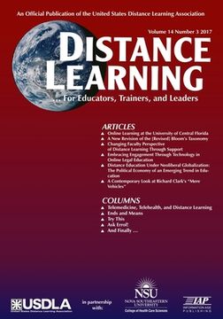 portada Distance Learning - Volume 14, Issue 3 2017 (en Inglés)