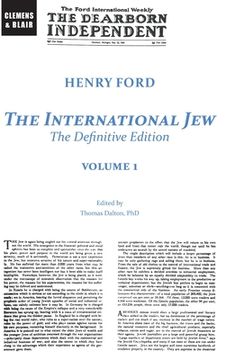 portada The International Jew: The Definitive Edition (Volume One) (in English)