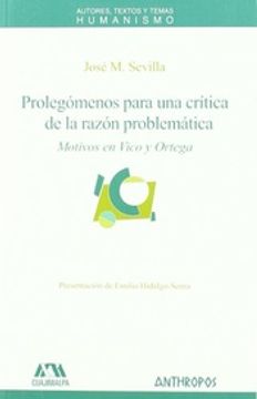 portada Prolegomenos Para una Critica de la Razon Problematica (in Spanish)