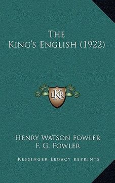 portada the king's english (1922) (in English)