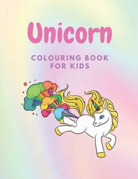 portada Unicorn Colouring Book: For kids of all ages and adults alike. Hours of relaxing colouring fun for all. Simple unicorn designs. Uk Edition. Mu (en Inglés)