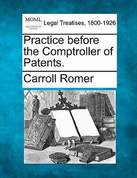 portada practice before the comptroller of patents. (in English)