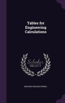 portada Tables for Engineering Calculations (en Inglés)