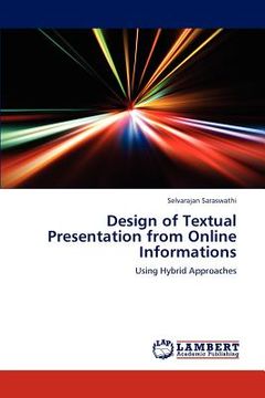 portada design of textual presentation from online informations (en Inglés)