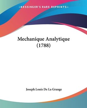 portada Mechanique Analytique (1788) (in French)