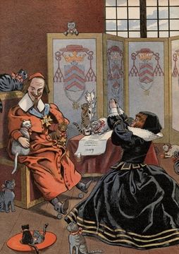 portada Carnet Blanc: Jouons À l'Histoire: Cardinal de Richelieu, Ses Chats Et Louis XIII Enfant (en Francés)