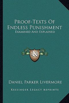 portada proof-texts of endless punishment: examined and explained (en Inglés)
