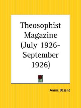 portada theosophist magazine july 1926-september 1926 (en Inglés)
