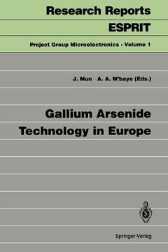 portada gallium arsenide technology in europe (en Inglés)