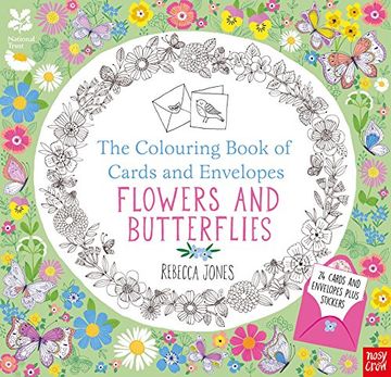 portada National Trust: The Colouring Book of Cards and Envelopes - Flowers and Butterflies (Colouring Books of Cards and Envelopes) (en Inglés)