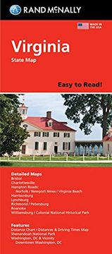portada Rand Mcnally Easy to Read Folded Map: Virginia State map 