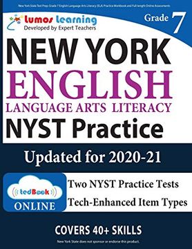 portada New York State Test Prep: Grade 7 English Language Arts Literacy (Ela) Practice Workbook and Full-Length Online Assessments: Nyst Study Guide (en Inglés)
