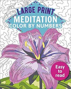 portada Large Print Meditation Color by Numbers: Easy to Read (Sirius Large Print Color by Numbers Collection) (en Inglés)