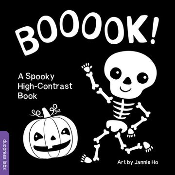 portada Booook! A Spooky High-Contrast Book: A High-Contrast Board Book That Helps Visual Development in Newborns and Babies While Celebrating Halloween (High-Contrast Books) 