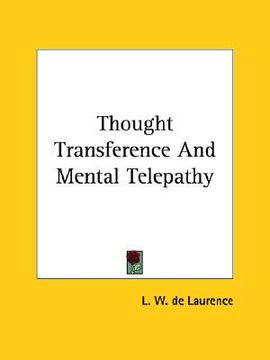 portada thought transference and mental telepathy