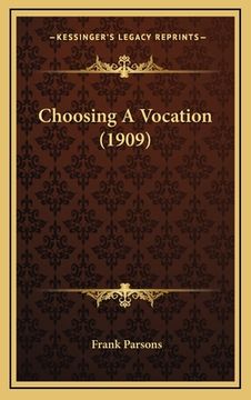 portada choosing a vocation (1909) (en Inglés)