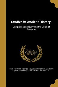 portada Studies in Ancient History. (in English)
