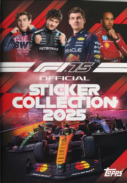 portada Álbum Oficial Formula 1 2025, Incluye Álbum + Set completo de 156 Stickers (en Inglés)