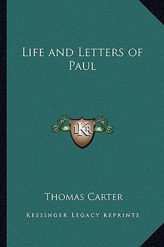 portada life and letters of paul