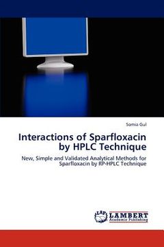 portada interactions of sparfloxacin by hplc technique (en Inglés)